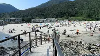 总要来一次港版马尔代夫吧，来冲浪，来看玻璃海#香港大浪湾#香港旅行#航拍#冲浪