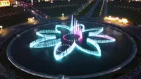 【航拍】全程拍摄亚洲最大广场——星海广场音乐喷泉！