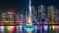 河源新丰江音乐喷泉||1999年"亚洲第一高喷"