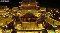 五台山广化寺夜景
