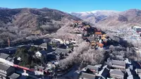 航拍五台山历史最悠久的寺院显通寺，这里与白马寺同为中国寺庙的祖师