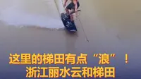 这里的梯田有点“浪”，浙江丽水云和梯田上演花式尾波冲浪，在梯田界和冲浪界都相当炸裂!