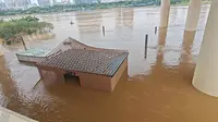 发大水拉，来看看今年的洪水#广西洪水#南宁洪峰#洪水#台风#邕江