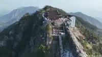 航拍九华山天台寺