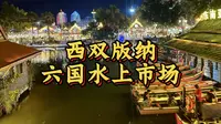 西双版纳六国水上市场，居然夜市里还有蹦迪！