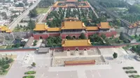 航拍西岳庙：陕西最大的古建筑群