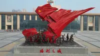 胜利之城：航拍石家庄解放广场雕塑