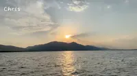 西昌邛海金鳞沙滩观日落！