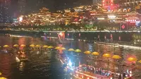 今天的视频没有美食，只有宣恩仙山贡水美丽的夜景！
