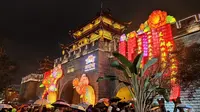 夜游灌县古城带你去看千年堰运主题灯会
