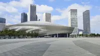 大连东港音乐喷泉广场太美了，看看大不大，举办过达沃斯论坛