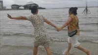 期待已久的湛江金沙湾海滩，我来耶，今天必须疯个够#湛江金沙湾 #金沙湾海滩 #湛江海滩