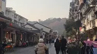 位于杭州城南城隍山下，城隍山也叫吴山。巷子一侧保留老式民居