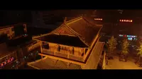 航拍邢台清风楼