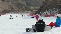 兰州安宁滑雪场开门喽，快点去滑