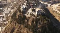 陕北子洲县风景奇特，南丰寨三面环水，峥嵘有势