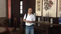 回故居（浙江省湖州市南浔镇张静江故居）南浔电视台陪同拍摄