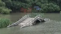 看过台风后的鼋头渚，才知道万浪桥的名字不是白叫的！