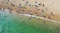 大连金石滩快乐海岸沙滩浴场航拍（2024.8.18）