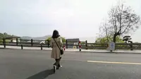 普陀山上人流量大，普济寺发往紫竹林的车停运，一起走进紫竹林禅院