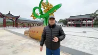 广西平南大新石硖龙眼母本园，新建的广场壮丽豪华，太漂亮了