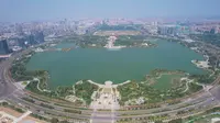 商丘日月湖修建不仅是商丘市商务中心区一个景观更是一个小型水库