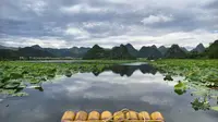普者黑西荒湿地竹筏第一视角分享