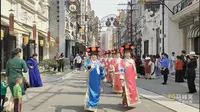 郑州建业电影小镇试运营首日上演“战太极”