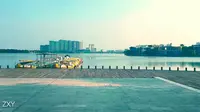 黄冈遗爱湖公园 环湖路延时摄影