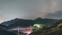 伊犁果子沟大桥星空延时