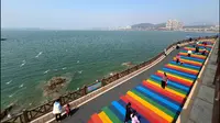 大连开发区将军石红星海彩虹路