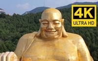 |济南千佛山|4k|航拍|弥勒佛，神仙