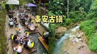 青城山脚下的泰安古镇，看着就超级凉快