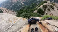 华山鹞子翻身 头部视角