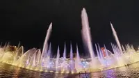 广西柳州音乐喷泉，全景观看，手机都拍不完全部水幕