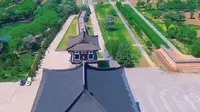 航拍洛阳定鼎门遗址博物馆