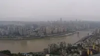 重庆鹅岭公园，站在瞰胜楼看重庆城市景观，太美了