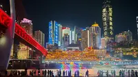 江滩公园，重庆最经典的洪崖洞夜景。