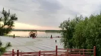 房车来到吉林大安，驻车白城嫩江湾，这里景色美气温适宜，舒服啊