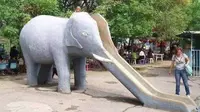 北宁公园的滑梯没了