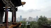 青海西宁土楼观景区，登高望远赏西宁美景