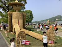 上海月湖雕塑公园春游季•巨型花艺王国•稻草编织