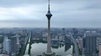 航拍津门十景之天津天塔，不敢黑飞，曾经的亚洲第一感觉不太过瘾