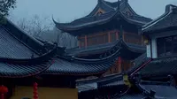 【白噪音】杭州法镜寺 I 钟声 木鱼声 雨声 I 一小时助眠雨声 木鱼声 静心 冥想 学习陪伴