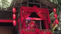 #出去浪vlog#宜昌三峡人家风景区，土家族的哭嫁表演，拋绣球！