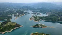 人在水中央，心栖瀛湖旁 航拍瀛湖，山水入画