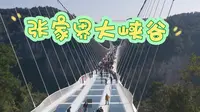 张家界大峡谷，好长的玻璃桥啊～云天渡