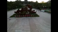 航拍威海环翠楼公园
