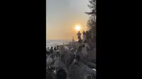 北海海枯石烂冠头岭海滩绝美日落
