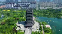 淄博齐盛湖公园海岱楼
